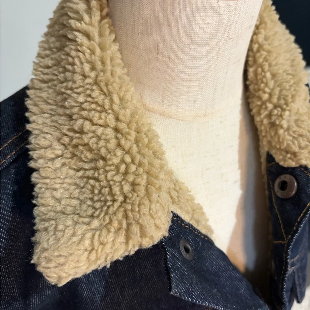 GAP Kids Denim Jacket with Sherpa Lining - Picture 3 of 5